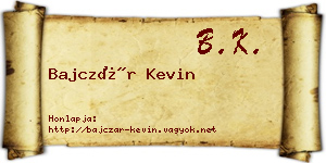 Bajczár Kevin névjegykártya